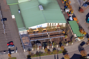 Vue aérienne de Zone industrielle de Horst, restaurant Klosterhof à le quartier Minderslachen in Kandel dans le département Rhénanie-Palatinat, Allemagne