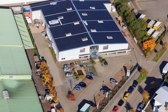 Photographie aérienne de Zone industrielle de Horst, Frey Kitchen Center Design d'intérieur à le quartier Minderslachen in Kandel dans le département Rhénanie-Palatinat, Allemagne