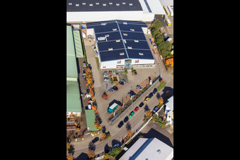 Vue oblique de Zone industrielle de Horst, Frey Kitchen Center Design d'intérieur à le quartier Minderslachen in Kandel dans le département Rhénanie-Palatinat, Allemagne