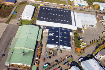 Zone industrielle de Horst, Frey Kitchen Center Design d'intérieur à le quartier Minderslachen in Kandel dans le département Rhénanie-Palatinat, Allemagne d'en haut