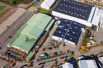 Zone industrielle de Horst, Frey Kitchen Center Design d'intérieur à le quartier Minderslachen in Kandel dans le département Rhénanie-Palatinat, Allemagne hors des airs