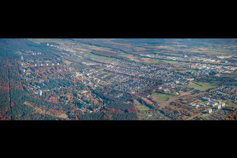 Vue aérienne de Quartier Waldstadt in Karlsruhe dans le département Bade-Wurtemberg, Allemagne