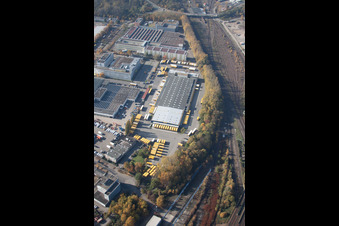 Image drone de Entrepôts et bâtiment d'expédition SWS-Speditions-GmbH, Ottostraße à le quartier Durlach in Karlsruhe dans le département Bade-Wurtemberg, Allemagne