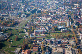 Image drone de Quartier Oststadt in Karlsruhe dans le département Bade-Wurtemberg, Allemagne