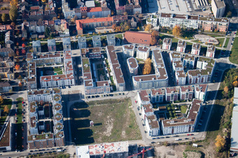 Kriegsstraße Est à le quartier Südstadt in Karlsruhe dans le département Bade-Wurtemberg, Allemagne vu d'un drone