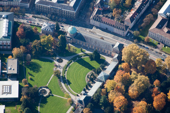 Vue aérienne de Jardin botanique à le quartier Innenstadt-West in Karlsruhe dans le département Bade-Wurtemberg, Allemagne