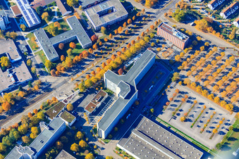 Quartier Knielingen in Karlsruhe dans le département Bade-Wurtemberg, Allemagne d'en haut