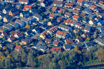 Vue aérienne de Rue Lindelbrunn à Hagenbach dans le département Rhénanie-Palatinat, Allemagne