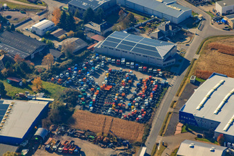 Vue aérienne de Construction de chauffage Hutter à Hagenbach dans le département Rhénanie-Palatinat, Allemagne