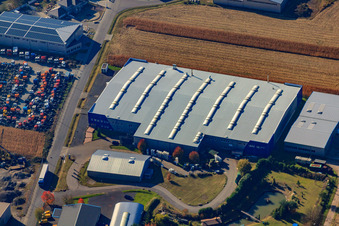 Vue aérienne de Technologie de surface OFTEC à Hagenbach dans le département Rhénanie-Palatinat, Allemagne