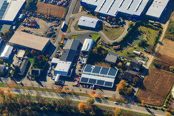 Vue aérienne de Alldrink Schwarzwaldstr à Hagenbach dans le département Rhénanie-Palatinat, Allemagne