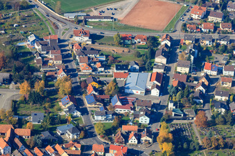 Vue aérienne de Friehofstr à Hagenbach dans le département Rhénanie-Palatinat, Allemagne