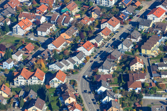 Vue aérienne de Habsburger Allee x Drachenfelsstrasse à Hagenbach dans le département Rhénanie-Palatinat, Allemagne