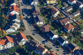 Habsburger Allee x Drachenfelsstrasse à Hagenbach dans le département Rhénanie-Palatinat, Allemagne hors des airs