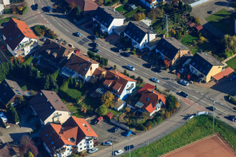 Vue aérienne de Habsburger Allee x Scharfeneckstr à Hagenbach dans le département Rhénanie-Palatinat, Allemagne