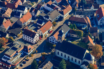 Vue oblique de Communauté locale Ludwigstraße Hagenbach à Hagenbach dans le département Rhénanie-Palatinat, Allemagne