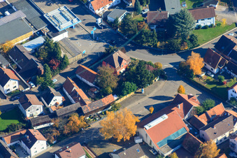 Vue aérienne de Au jardin du roi à Hagenbach dans le département Rhénanie-Palatinat, Allemagne