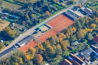 Photographie aérienne de Courts de tennis à Hagenbach dans le département Rhénanie-Palatinat, Allemagne