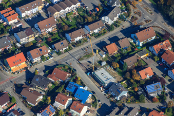 Vue aérienne de Nouveau chantier sur Berwartsteinstr à Hagenbach dans le département Rhénanie-Palatinat, Allemagne