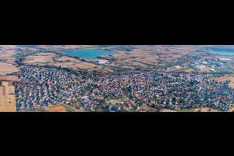 Photographie aérienne de Panorama depuis l'ouest à Hagenbach dans le département Rhénanie-Palatinat, Allemagne