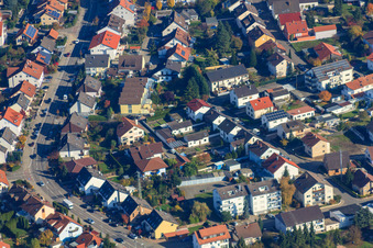 Vue aérienne de Mozartstr à Hagenbach dans le département Rhénanie-Palatinat, Allemagne