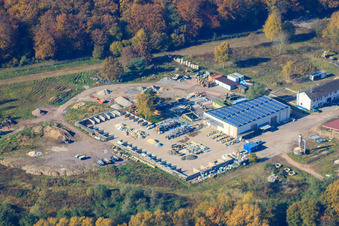 Photographie aérienne de Palatinum Paysagisme et Conception de Jardins à l'ancienne scierie à Hagenbach dans le département Rhénanie-Palatinat, Allemagne