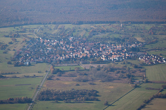 Vue oblique de Quartier Büchelberg in Wörth am Rhein dans le département Rhénanie-Palatinat, Allemagne
