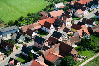 Schleithal dans le département Bas Rhin, France d'en haut