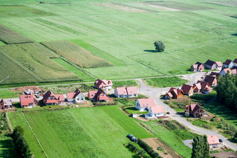 Schleithal dans le département Bas Rhin, France vue du ciel