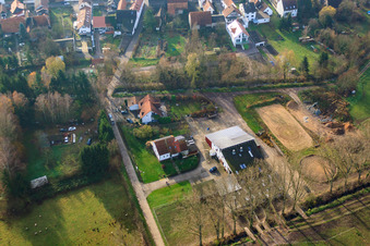 Weberhof sur la Washgasse à Billigheim-Ingenheim dans le département Rhénanie-Palatinat, Allemagne d'en haut