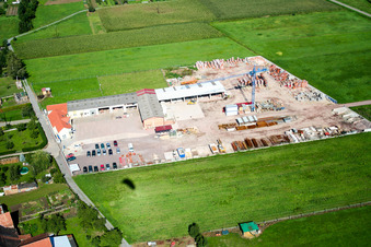 Enregistrement par drone de Schleithal dans le département Bas Rhin, France