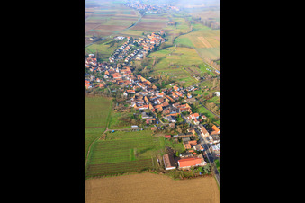 Photographie aérienne de Vue du village depuis l'est à Oberhausen dans le département Rhénanie-Palatinat, Allemagne