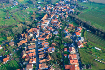 Vue aérienne de Rue Friedrich-Koch à Oberhausen dans le département Rhénanie-Palatinat, Allemagne