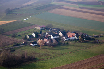 Vue aérienne de Quartier Deutschhof in Kapellen-Drusweiler dans le département Rhénanie-Palatinat, Allemagne