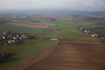 Vue oblique de Quartier Deutschhof in Kapellen-Drusweiler dans le département Rhénanie-Palatinat, Allemagne