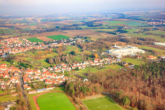 Photographie aérienne de Dans les jardins Bosch à le quartier Schaidt in Wörth am Rhein dans le département Rhénanie-Palatinat, Allemagne