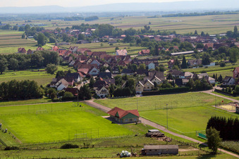 Niederlauterbach dans le département Bas Rhin, France d'en haut