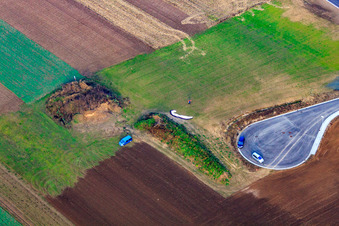 Vue aérienne de Zone de départ du Bienwald-Falken eV à Hatzenbühl dans le département Rhénanie-Palatinat, Allemagne