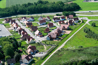 Lauterbourg dans le département Bas Rhin, France d'en haut