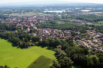 Lauterbourg dans le département Bas Rhin, France vue d'en haut