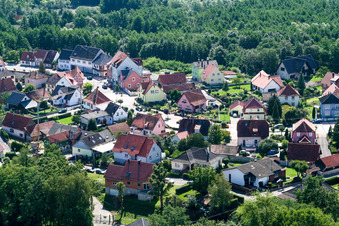Lauterbourg dans le département Bas Rhin, France du point de vue du drone