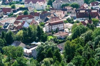 Vue aérienne de Lauterbourg dans le département Bas Rhin, France