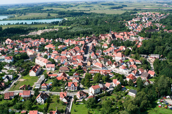 Vue oblique de Lauterbourg dans le département Bas Rhin, France