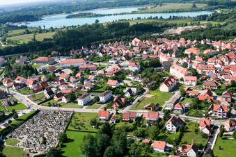 Lauterbourg dans le département Bas Rhin, France d'en haut