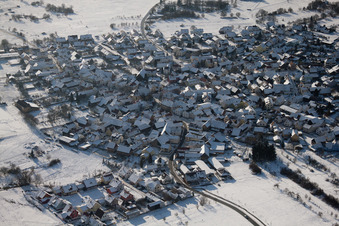 Quartier Büchelberg in Wörth am Rhein dans le département Rhénanie-Palatinat, Allemagne hors des airs