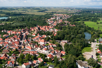 Lauterbourg dans le département Bas Rhin, France hors des airs