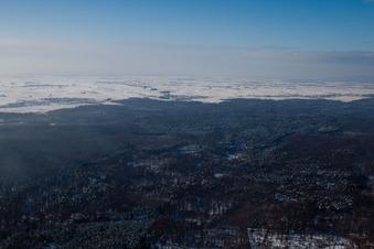 Niederlauterbach dans le département Bas Rhin, France vue d'en haut