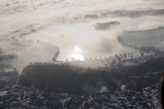 Lauterbourg dans le département Bas Rhin, France vu d'un drone