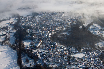 Vue aérienne de Lauterbourg dans le département Bas Rhin, France