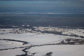 Scheibenhardt à Scheibenhard dans le département Bas Rhin, France depuis l'avion